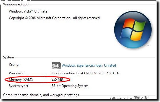 û¶¶256MBڴҲװVista