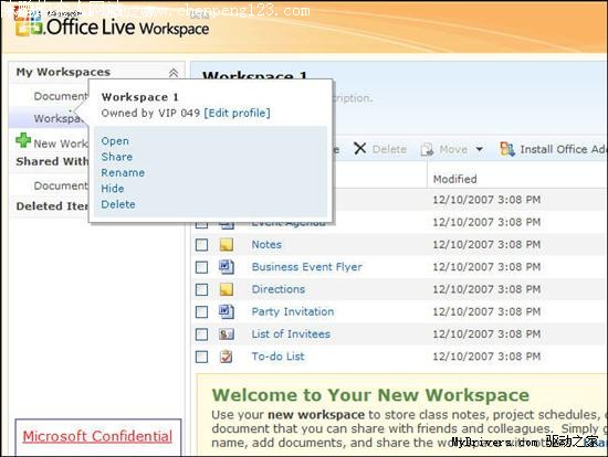 Office Live Workspace Beta